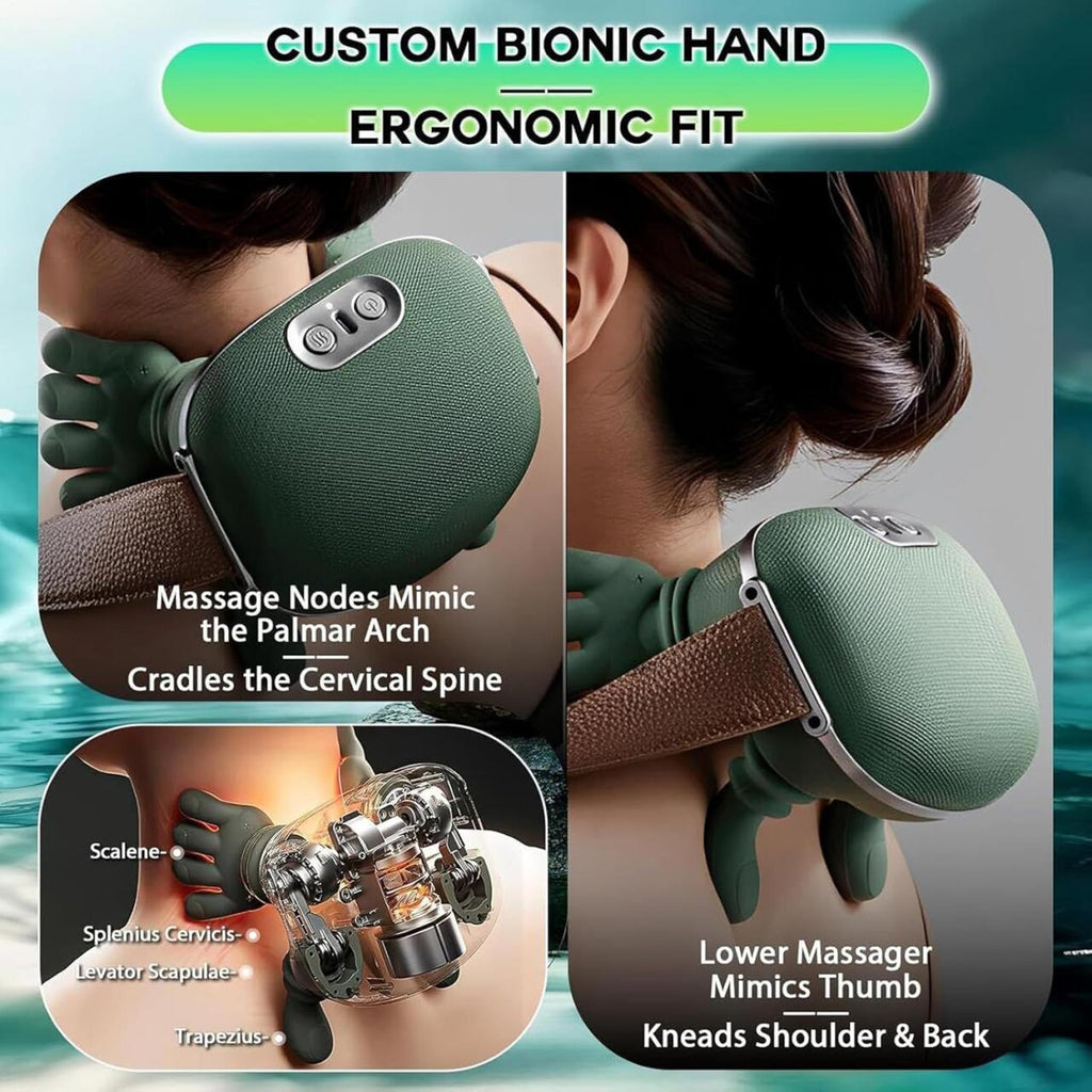 Massajador Cervical e Costas 4D BN4295 – Mão Biónica com Calor