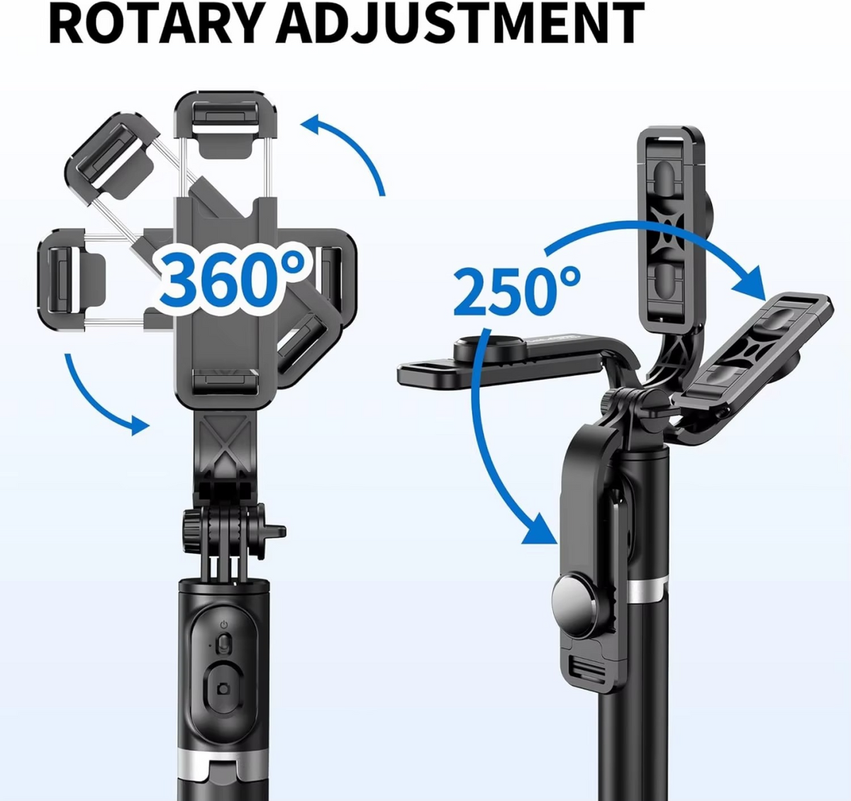 Pau de Selfie Extensível Q02 com Suporte Estável