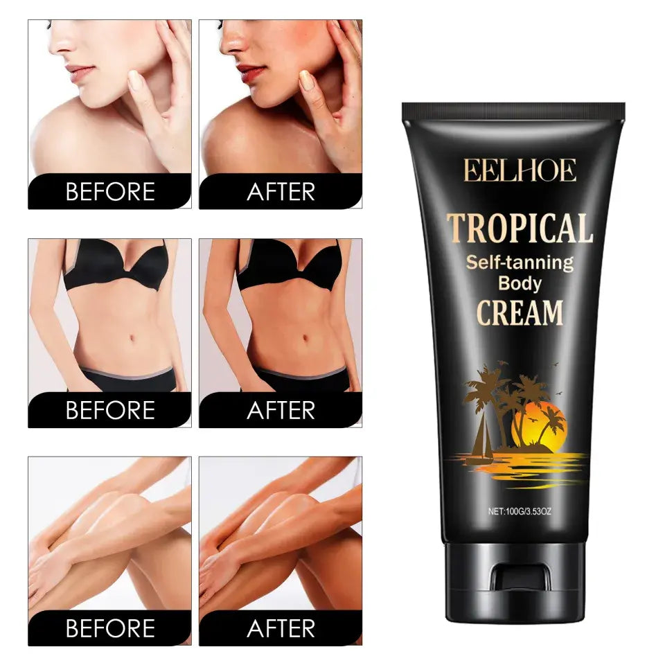 Creme Autobronzeador Tropical para Corpo – Bronzeado Natural sem Sol e Acabamento Uniforme