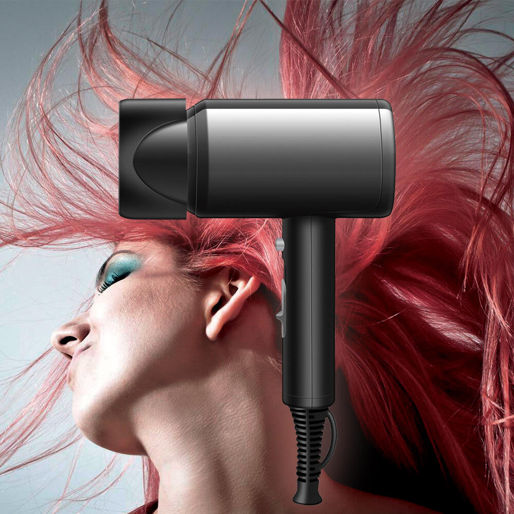 Secador de Cabelo Iónico 2000W – Secagem Rápida e Silenciosa para Viagem