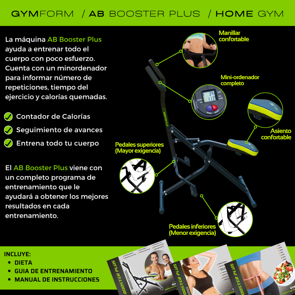 Equipamento de Musculação e Abdominais – AB Booster Plus