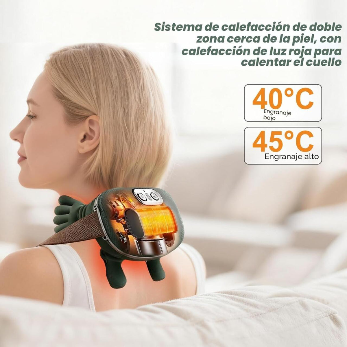 Massajador Cervical e Costas 4D BN4295 – Mão Biónica com Calor