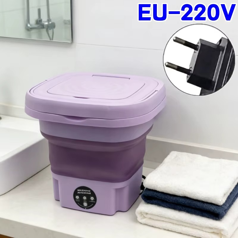 Máquina de Lavar Portátil Dobrável 9L – Ideal para Espaços Pequenos