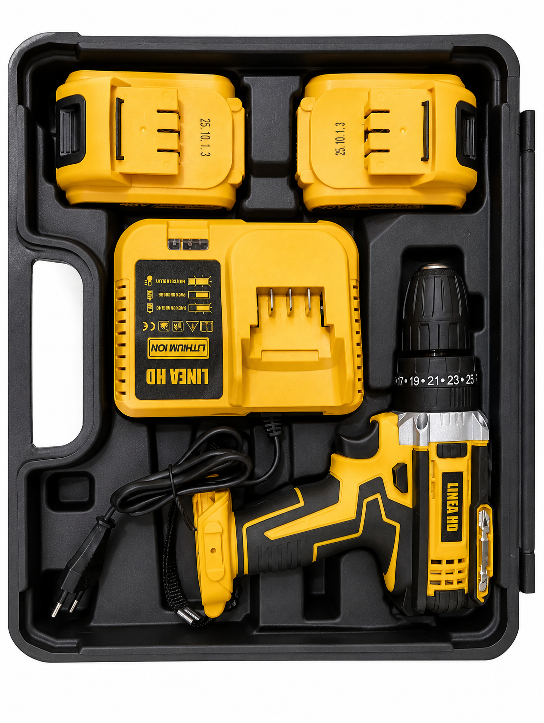 Kit de Ferramentas Completo com Berbequim de Impacto Sem Fios