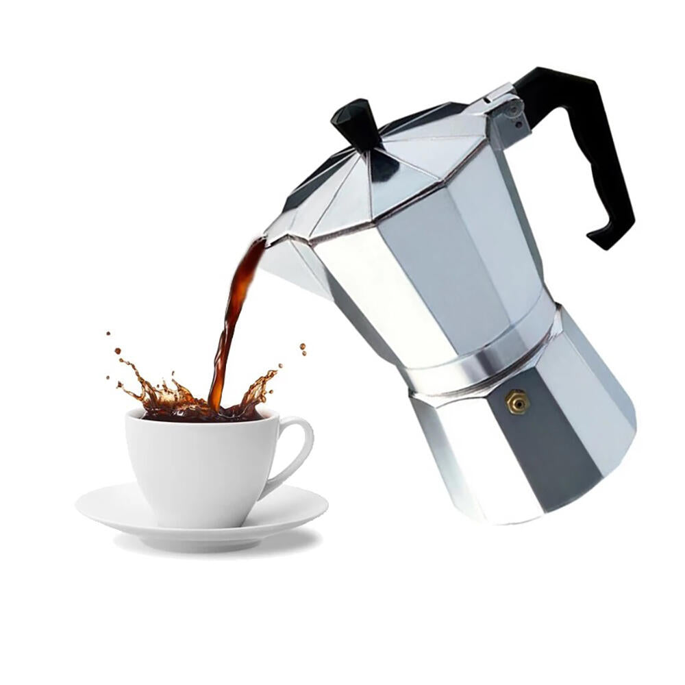 Cafeteira Italiana Clássica 6 Chávenas com Pega Ergonómica – Compatível com Indução