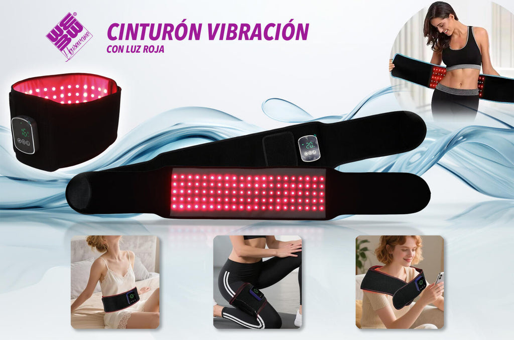 Cinto Vibratório de Terapia com Luz Vermelha e Infravermelha